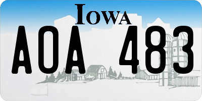 IA license plate AOA483