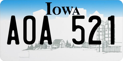 IA license plate AOA521