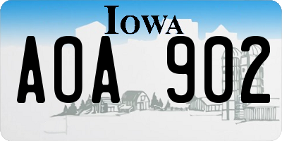 IA license plate AOA902