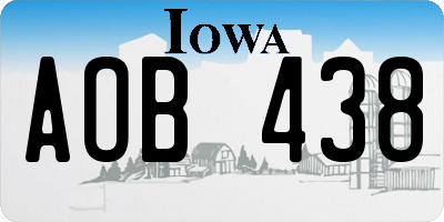 IA license plate AOB438