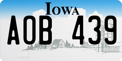 IA license plate AOB439