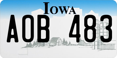 IA license plate AOB483
