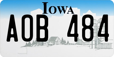 IA license plate AOB484