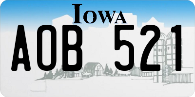 IA license plate AOB521