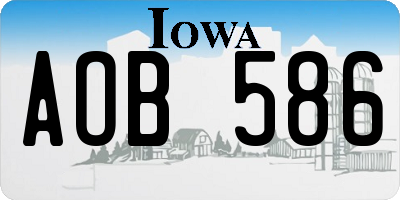 IA license plate AOB586