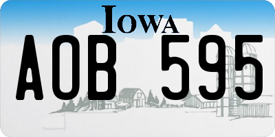 IA license plate AOB595