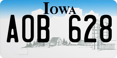 IA license plate AOB628