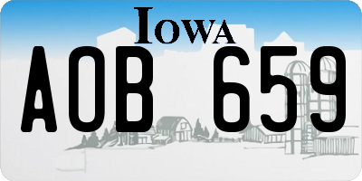 IA license plate AOB659