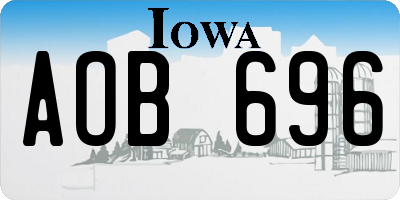 IA license plate AOB696