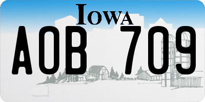 IA license plate AOB709