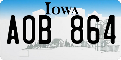 IA license plate AOB864