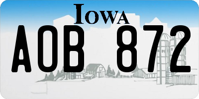 IA license plate AOB872