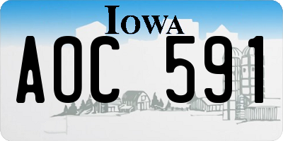 IA license plate AOC591