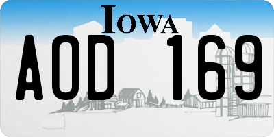 IA license plate AOD169