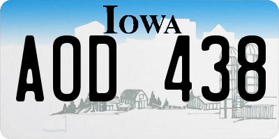 IA license plate AOD438