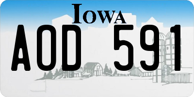 IA license plate AOD591