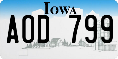 IA license plate AOD799