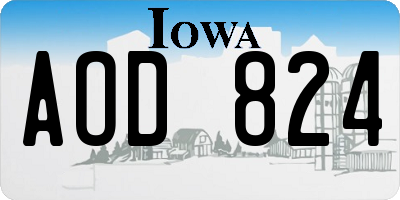 IA license plate AOD824