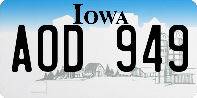 IA license plate AOD949