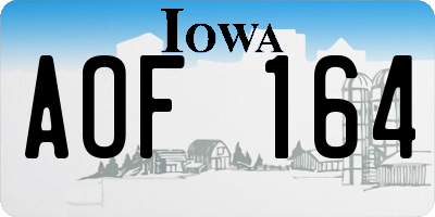 IA license plate AOF164