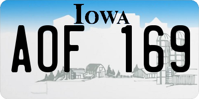 IA license plate AOF169
