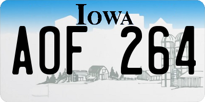 IA license plate AOF264