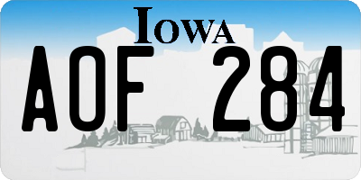 IA license plate AOF284