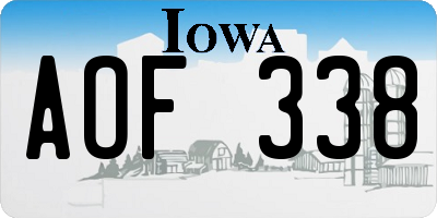 IA license plate AOF338