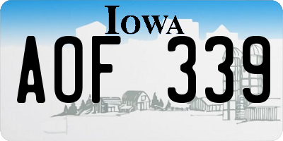 IA license plate AOF339