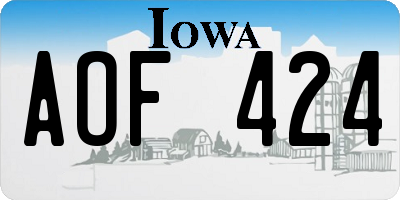 IA license plate AOF424
