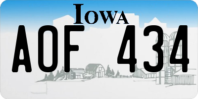 IA license plate AOF434