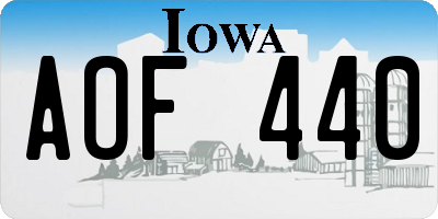 IA license plate AOF440