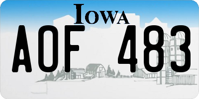 IA license plate AOF483