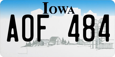 IA license plate AOF484