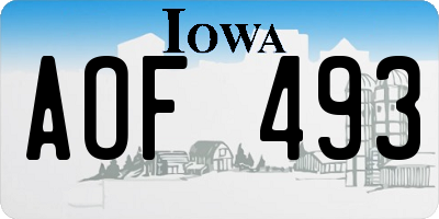 IA license plate AOF493