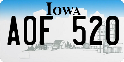 IA license plate AOF520