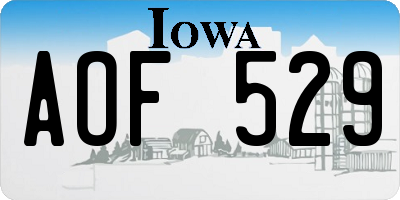 IA license plate AOF529