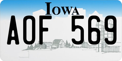 IA license plate AOF569