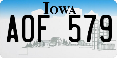 IA license plate AOF579