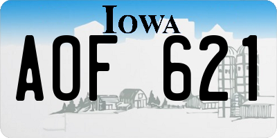IA license plate AOF621