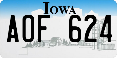 IA license plate AOF624