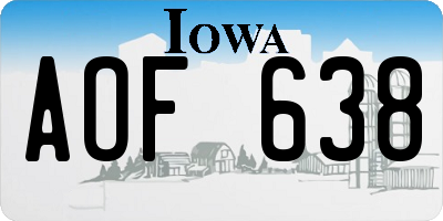 IA license plate AOF638