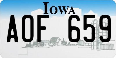 IA license plate AOF659