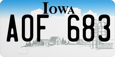 IA license plate AOF683
