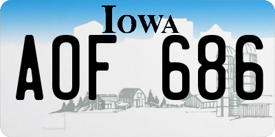 IA license plate AOF686