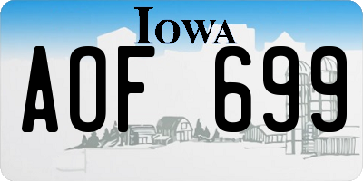 IA license plate AOF699
