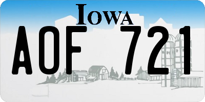 IA license plate AOF721