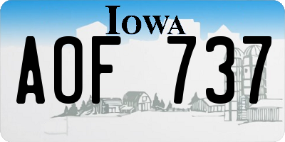 IA license plate AOF737