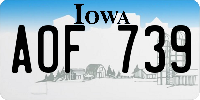 IA license plate AOF739