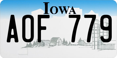IA license plate AOF779